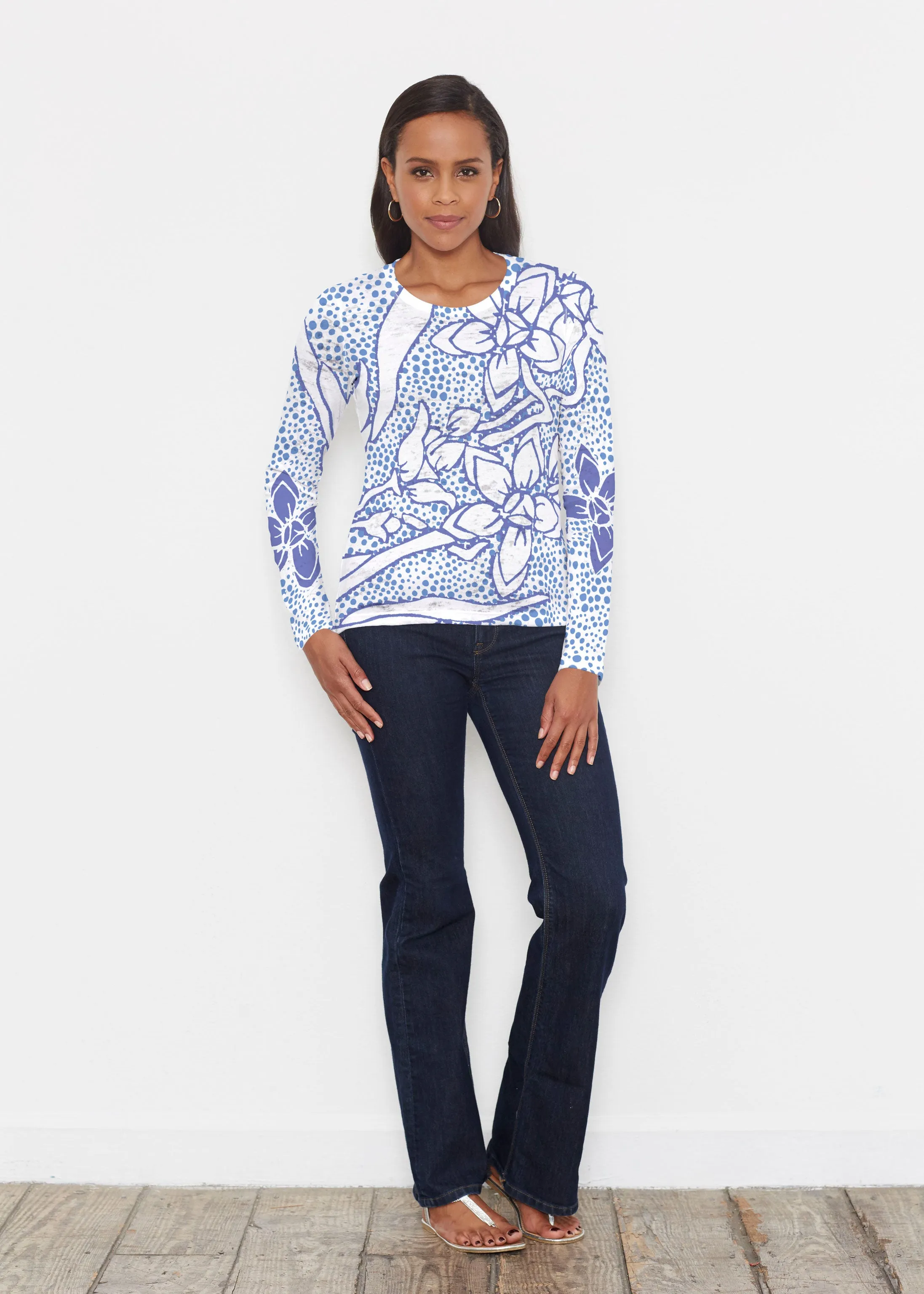 Polka Vine (8111) ~ Signature Long Sleeve Crew Shirt