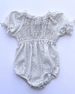 PREORDER! Jolie Puff Sleeve Smock Romper - Small Flowers
