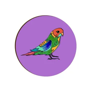 Pretty Jandaya Parakeet Round Coaster