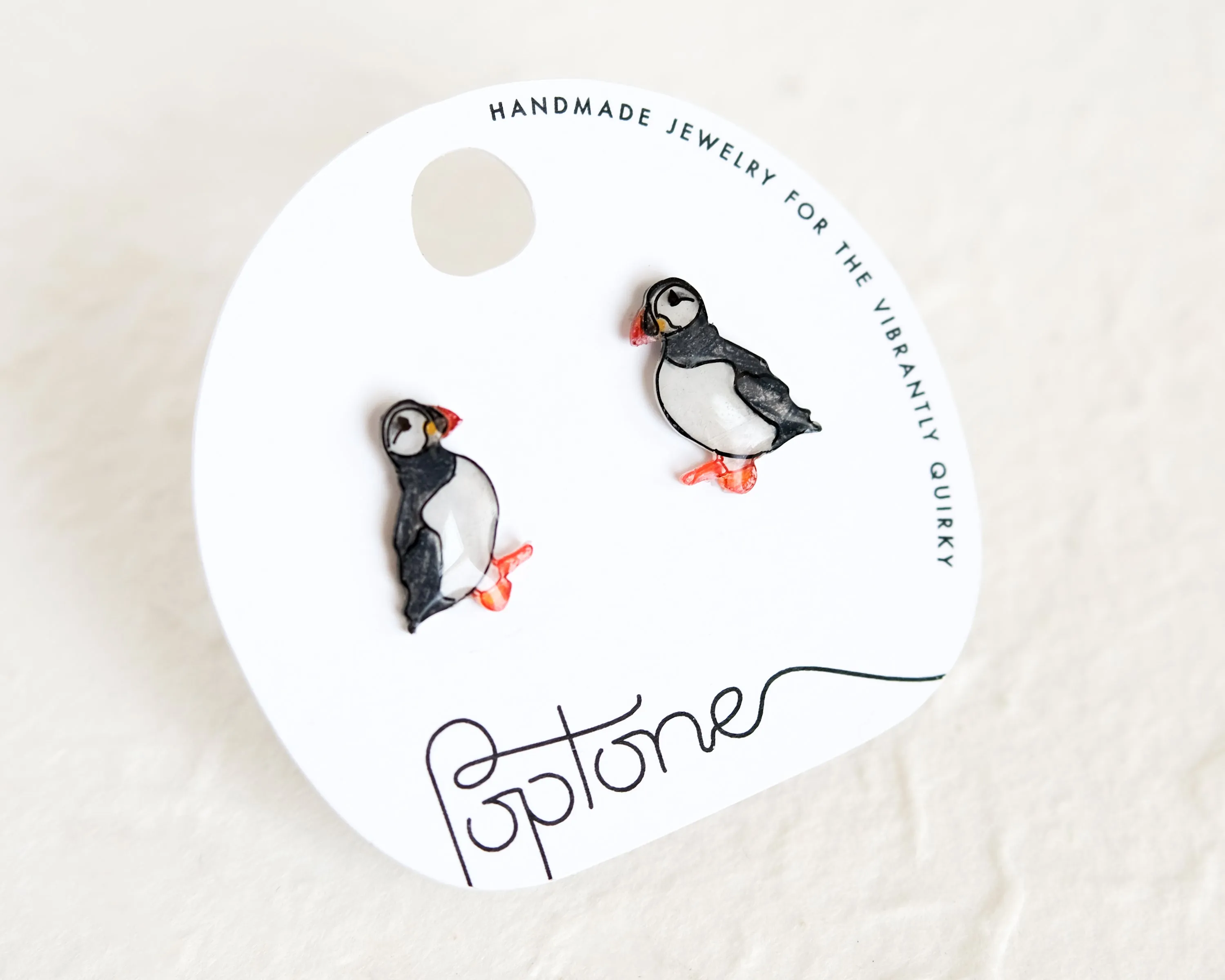 Puffin Penguin Winter Bird Earrings