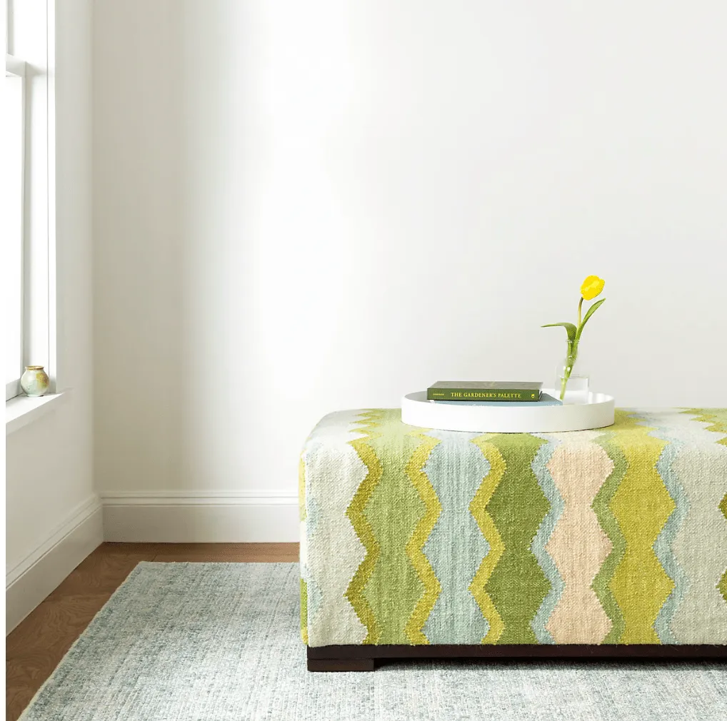 Quartz Ocean Handwoven Viscose/Cotton Rug