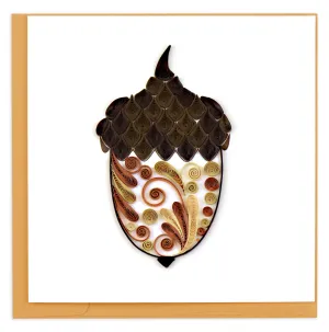 Quilled Acorn Greeting Card