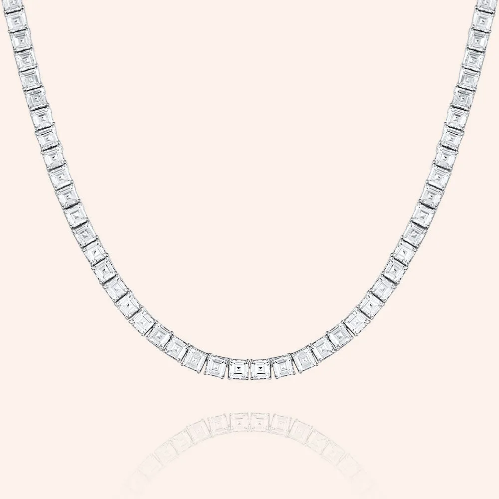 "Princess Awaits" 24CTW Asher Cut Tennis Necklace