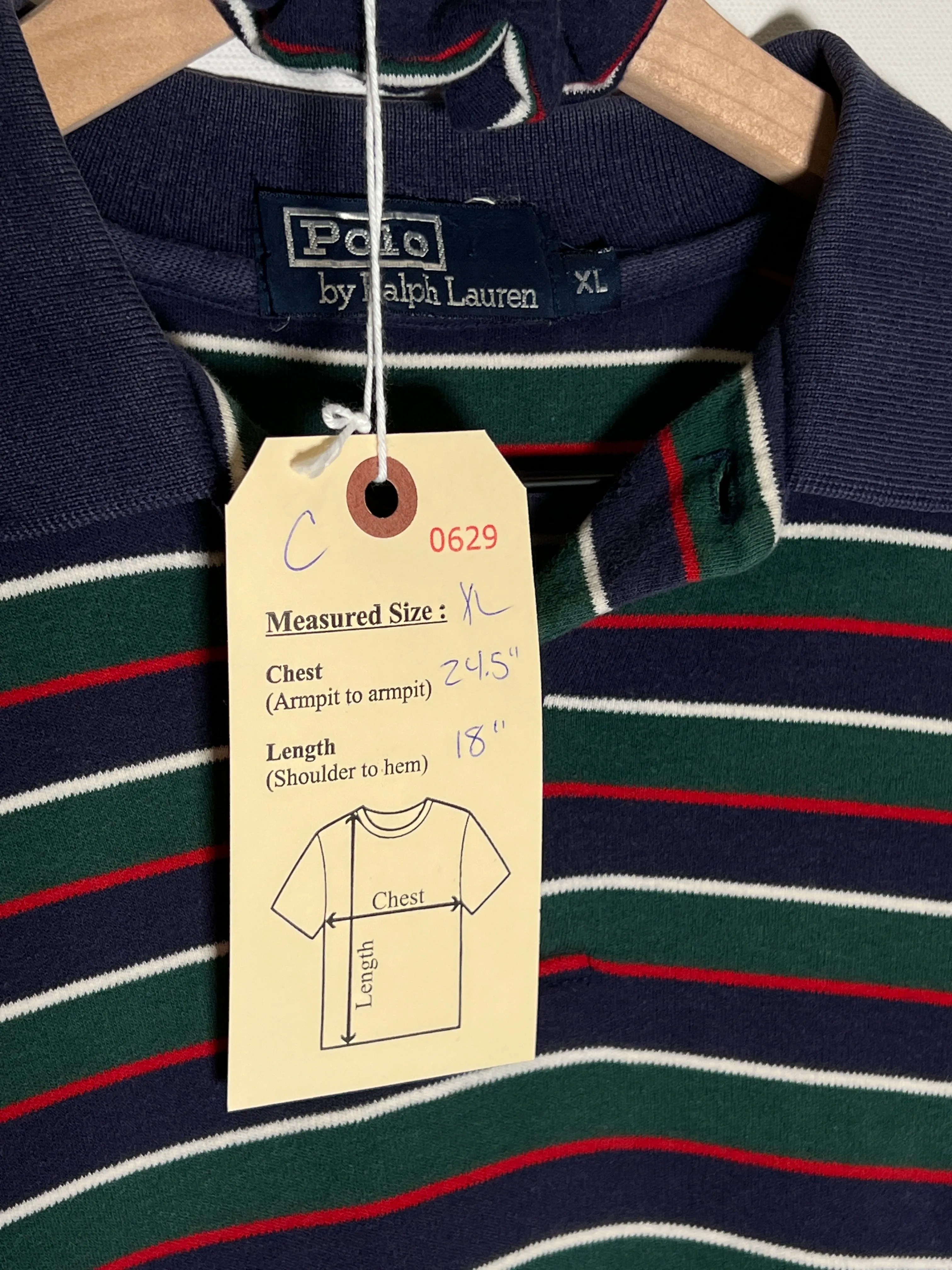 Ralph Lauren Striped Polo Crop Set (XL)