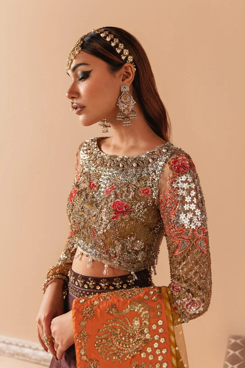 Raw Silk Lehenga and Net Choli Bridal Wedding Dress