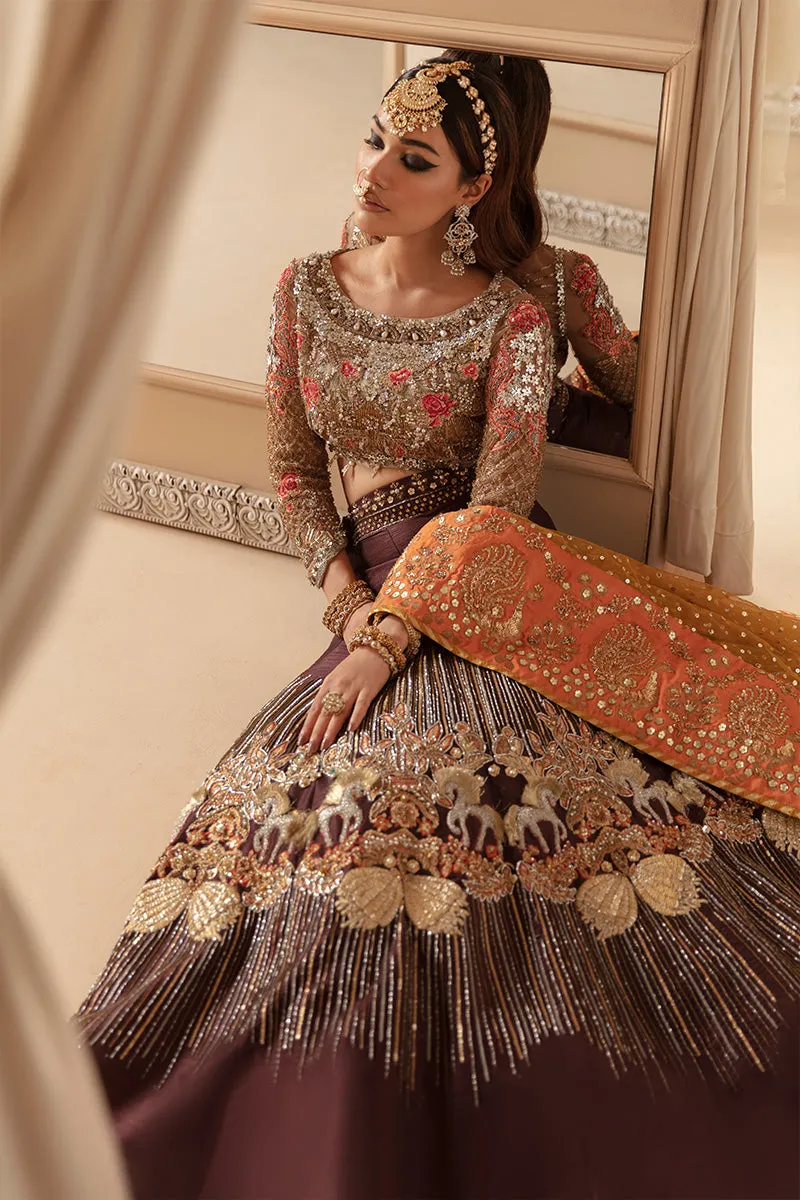 Raw Silk Lehenga and Net Choli Bridal Wedding Dress