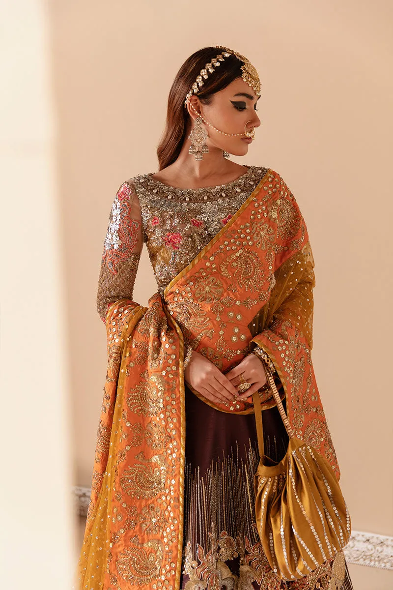 Raw Silk Lehenga and Net Choli Bridal Wedding Dress