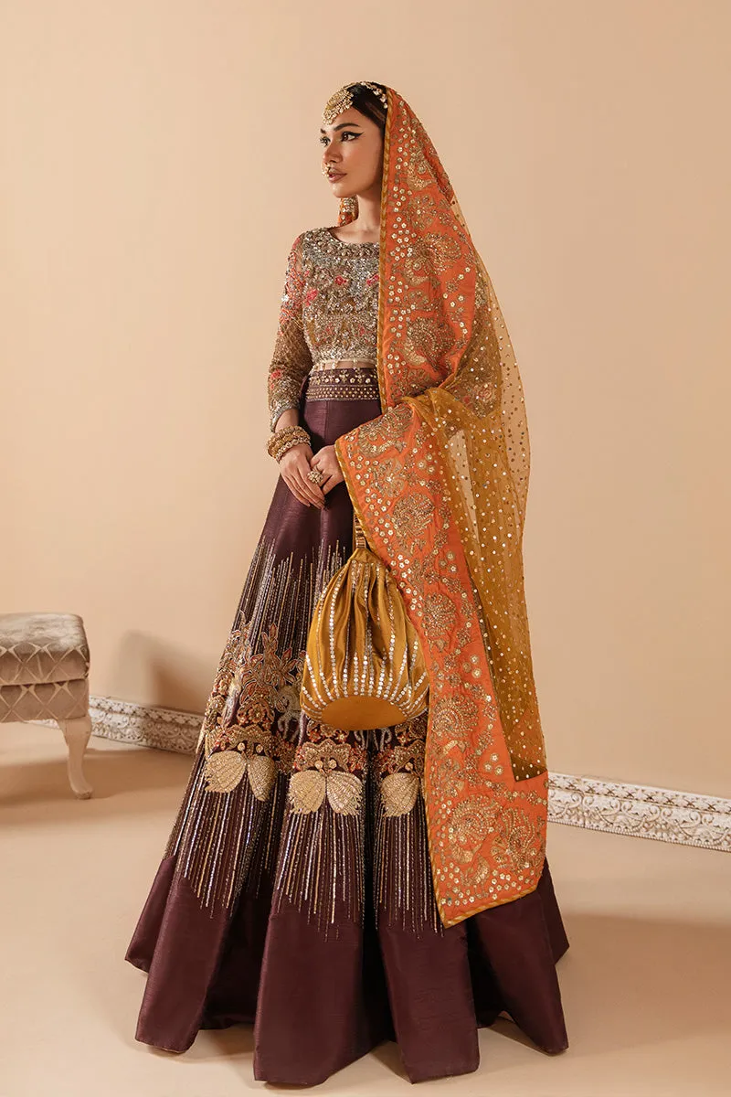 Raw Silk Lehenga and Net Choli Bridal Wedding Dress