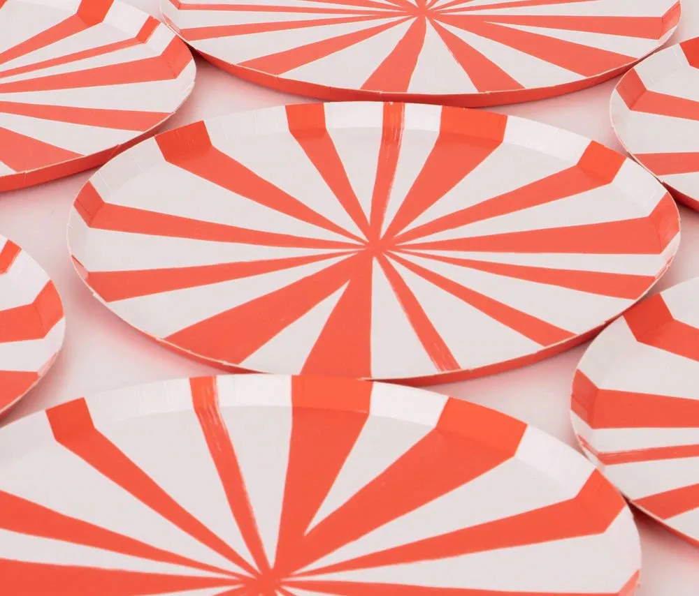 Red Stripe Side Plates