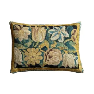 RESERVED: Antique Flemish Tapestry Fragment (#T132123A | 20 x 14”)