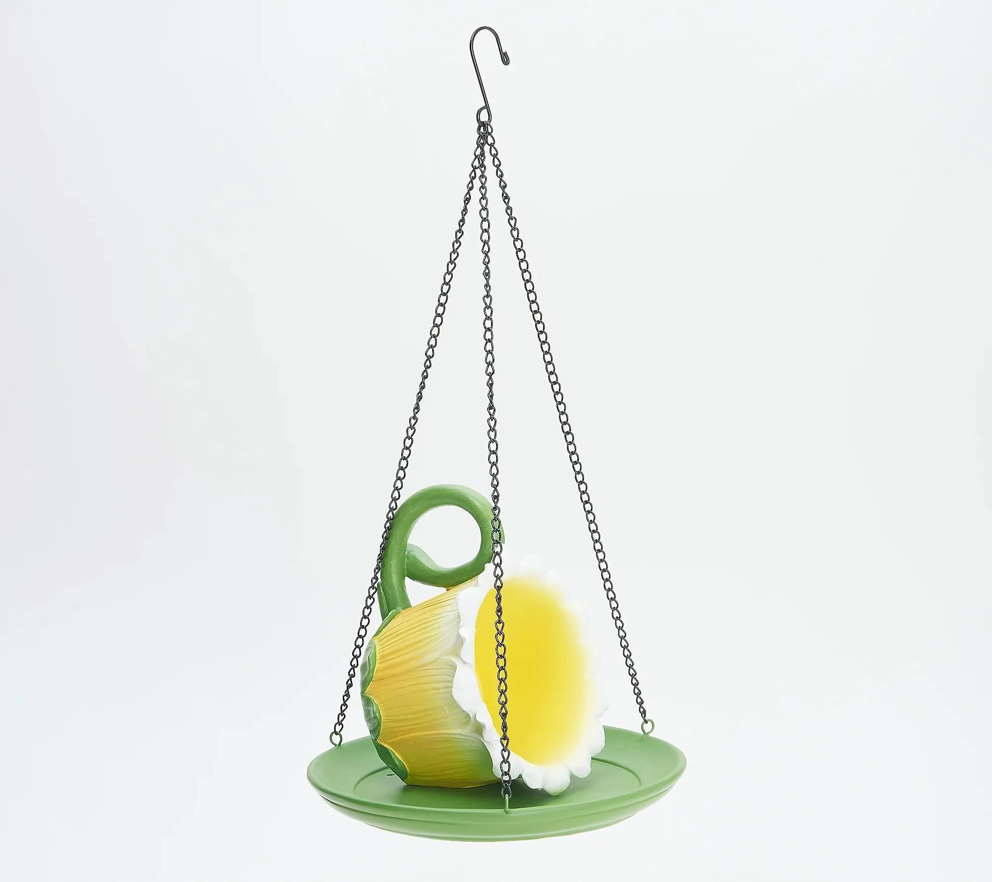 Resin teacup birdfeeder,  red,zq84g3529