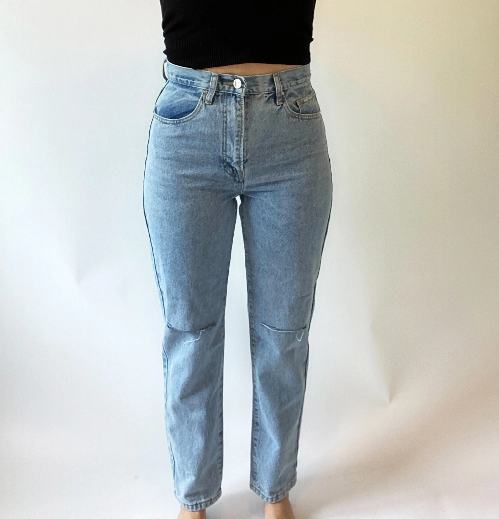 Ripped Straight Jeans