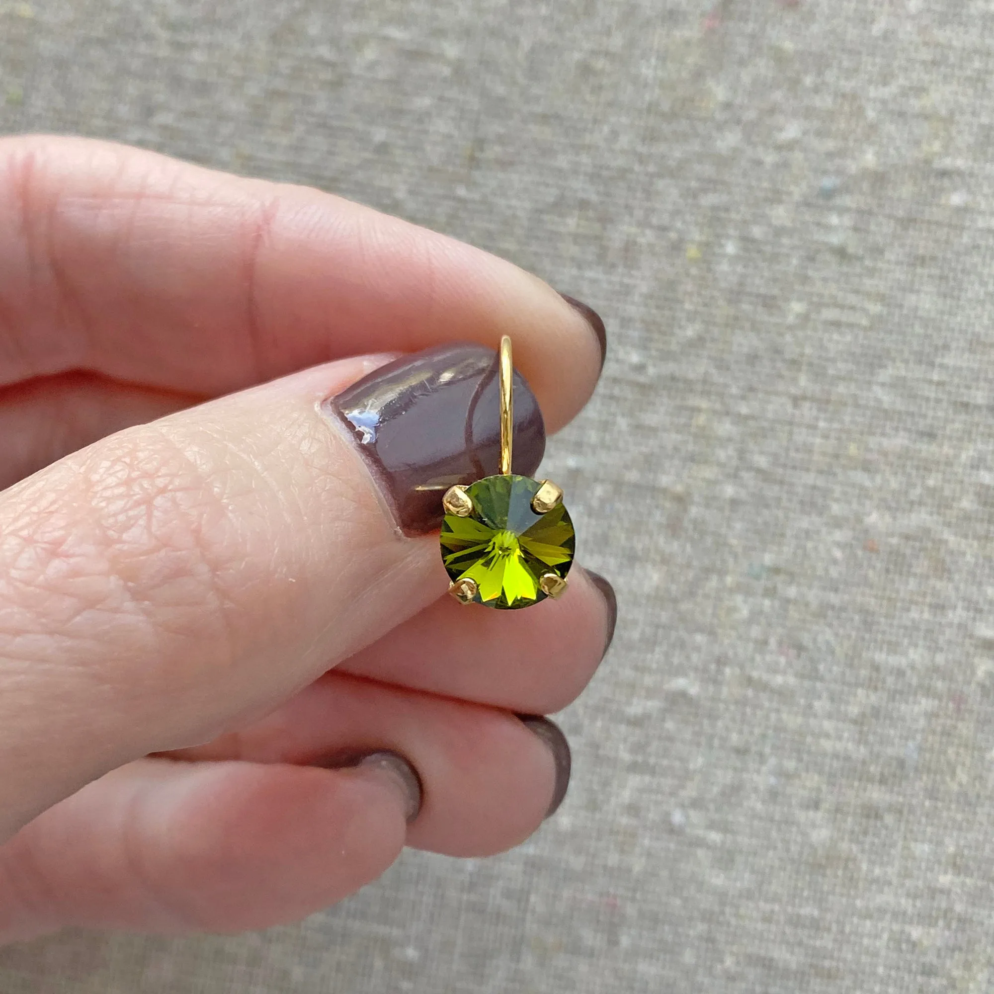 Rivoli Leverback Earrings • Medium