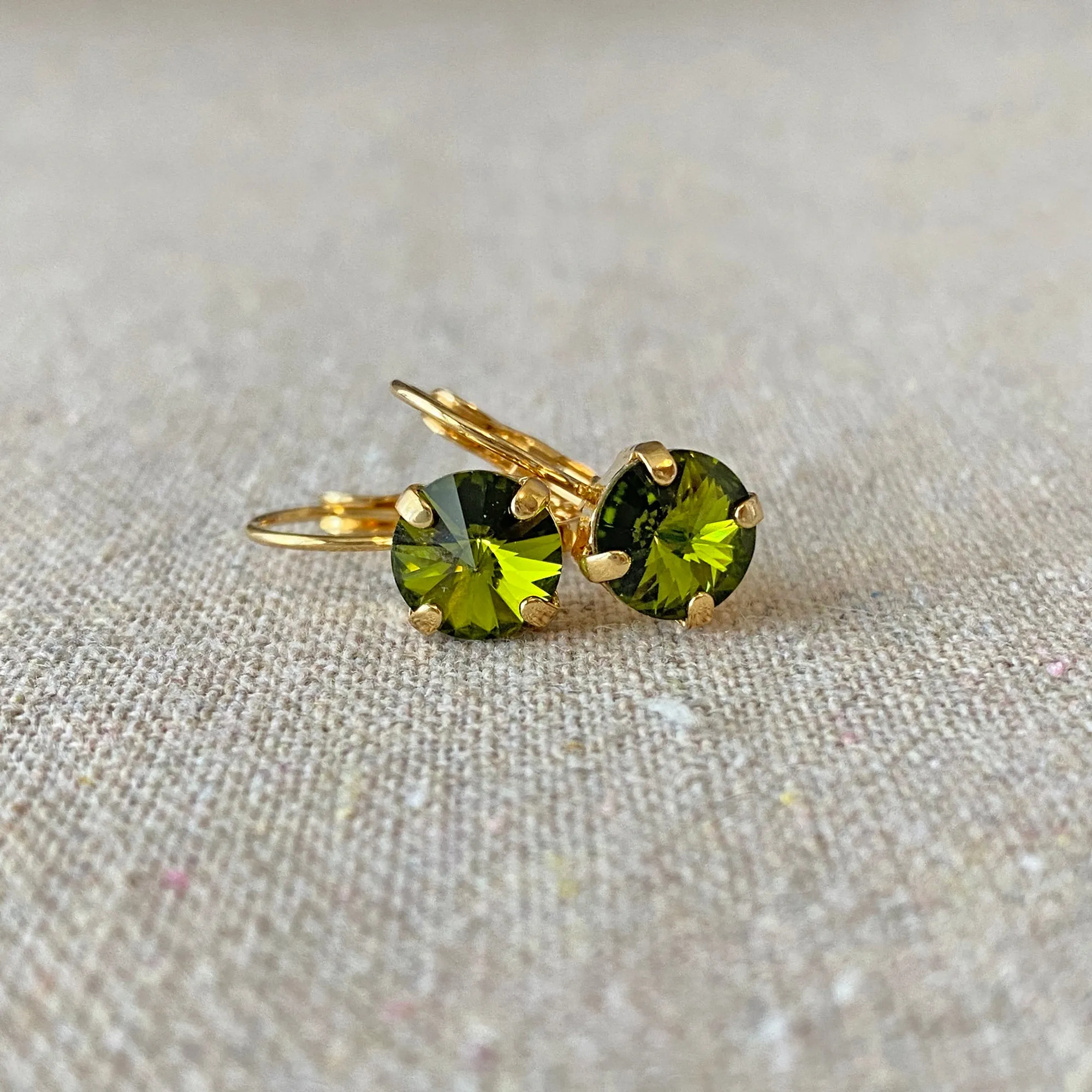 Rivoli Leverback Earrings • Medium