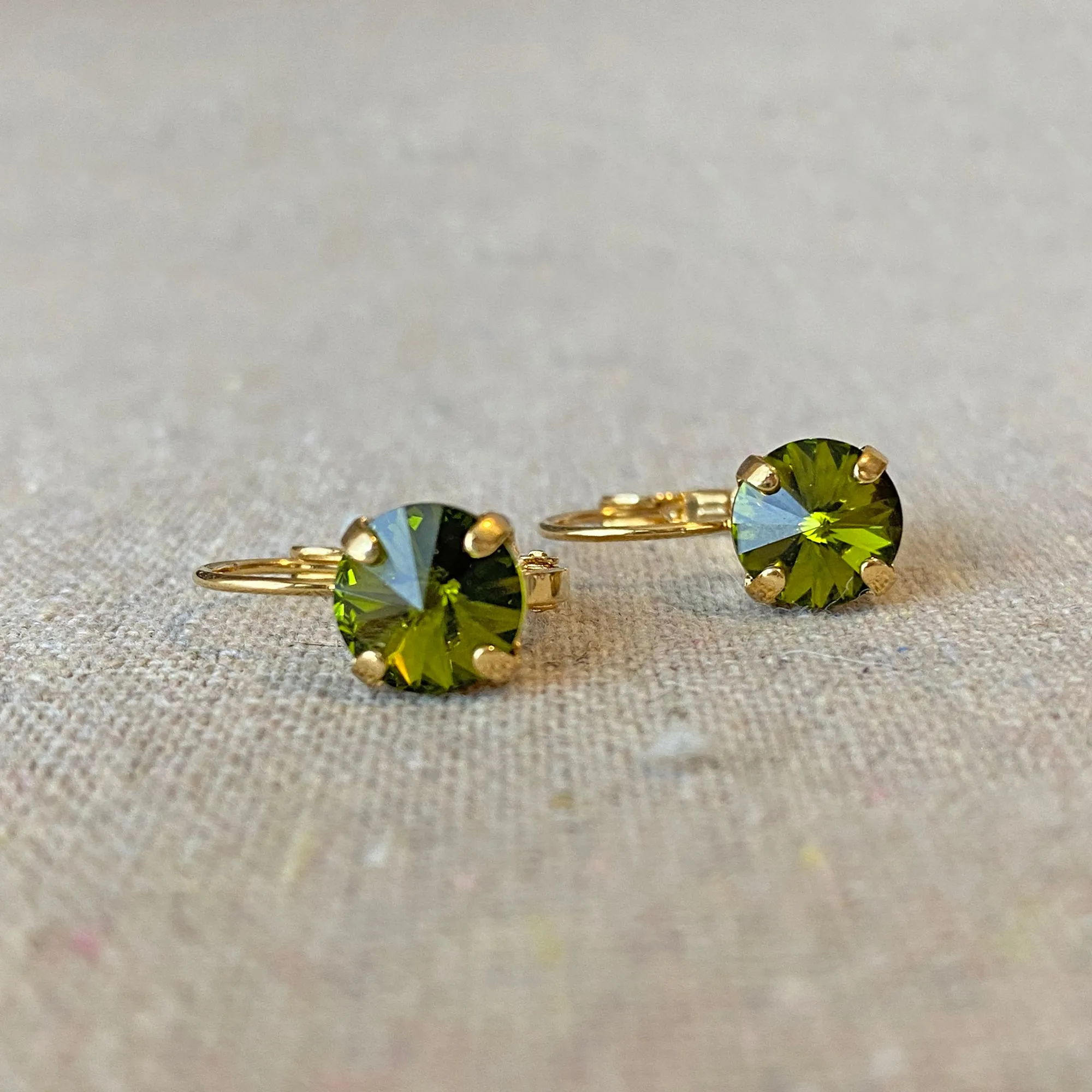 Rivoli Leverback Earrings • Medium