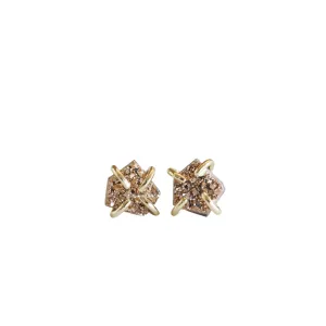 Rosegold Druzy Prong Earrings