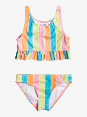 Roxy Girls Colours Of The Sun Two Piece Crop Top Bikini Set