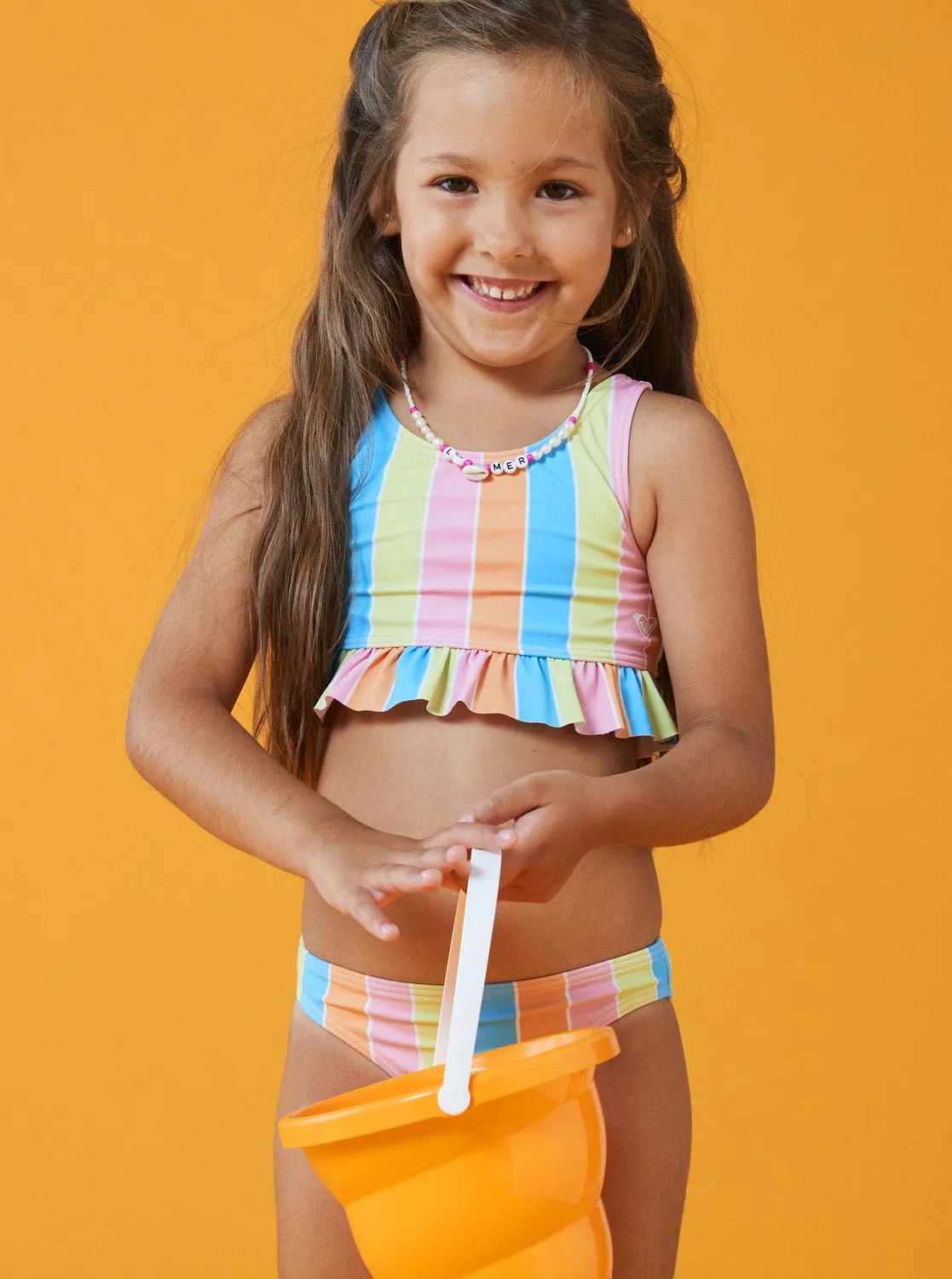 Roxy Girls Colours Of The Sun Two Piece Crop Top Bikini Set