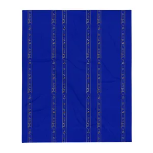 Royal Blue striped Throw Blanket