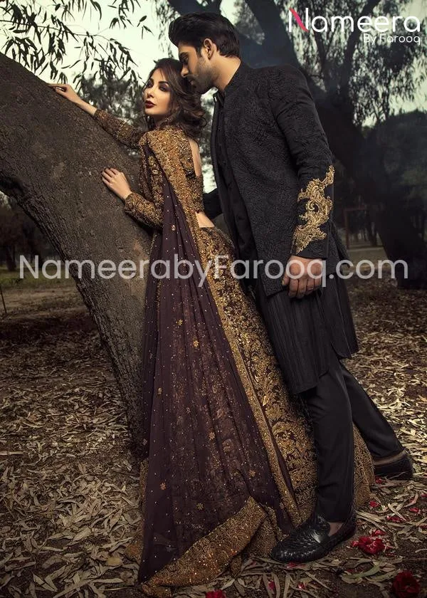 Rust Ombre Embellished Bridal lehenga Choli #BN103