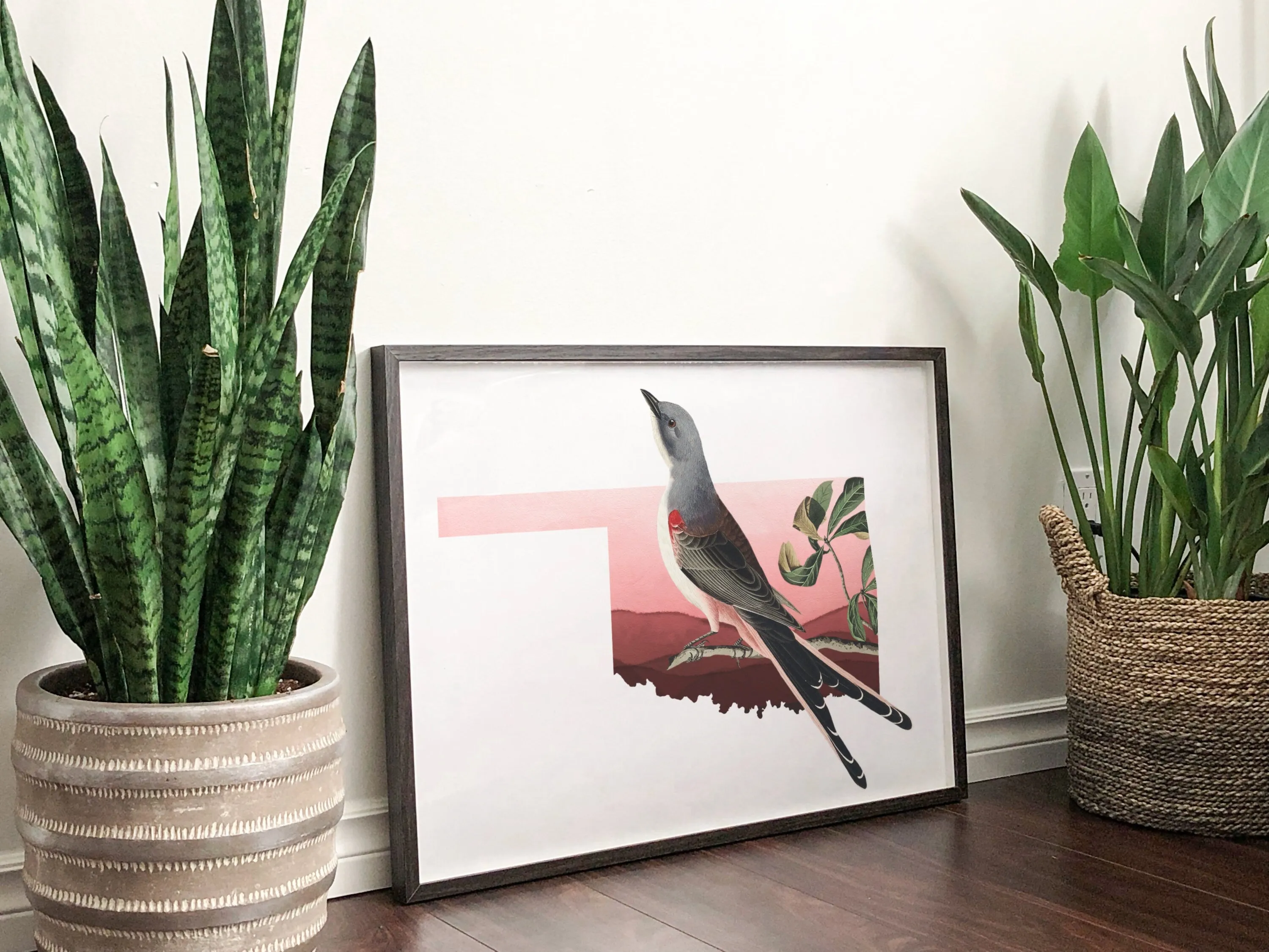 Scissor-tailed Flycatcher Art Print | Oklahoma State Bird Decor | Nature Wall Art | Gift for Bird Lovers