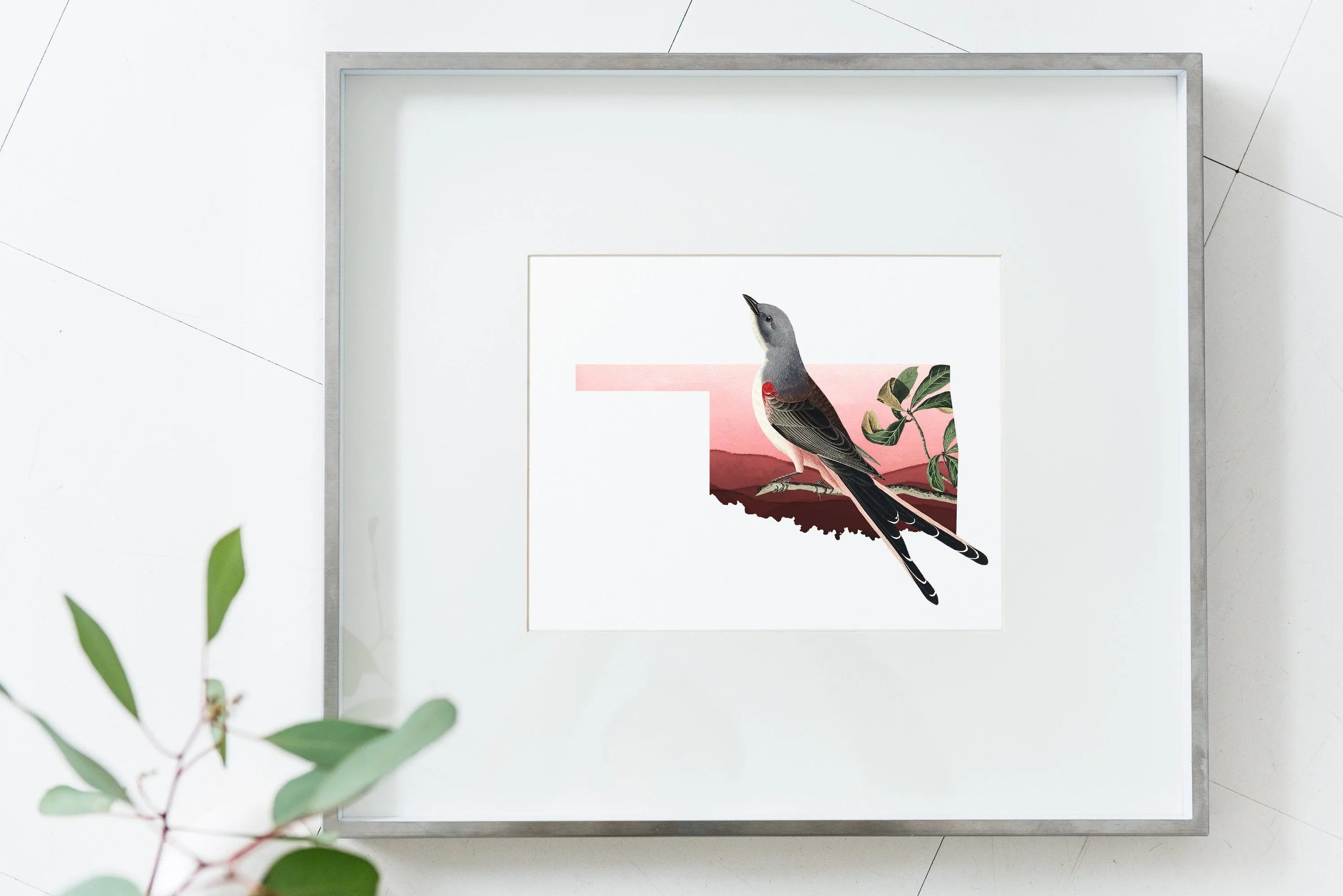 Scissor-tailed Flycatcher Art Print | Oklahoma State Bird Decor | Nature Wall Art | Gift for Bird Lovers