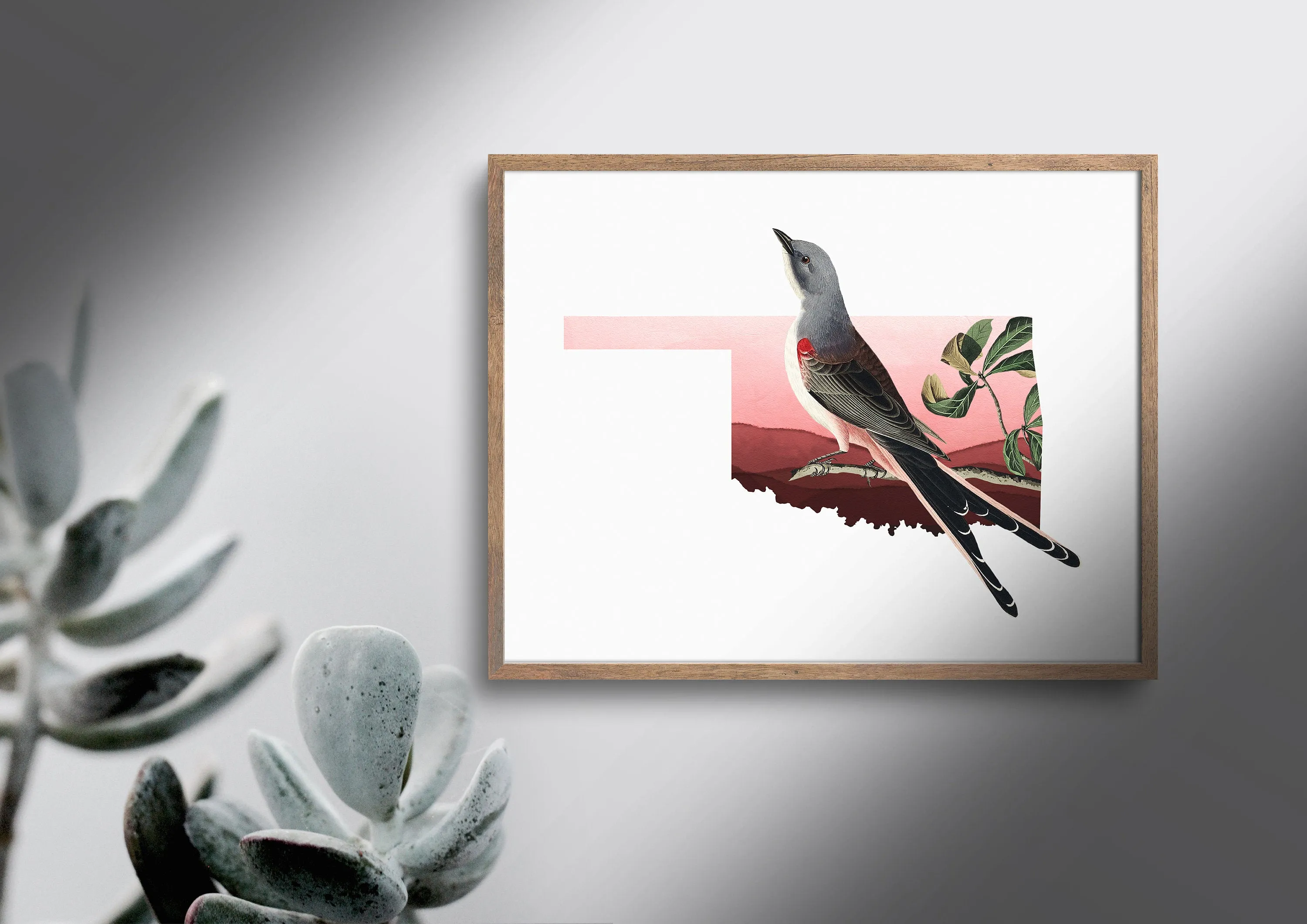 Scissor-tailed Flycatcher Art Print | Oklahoma State Bird Decor | Nature Wall Art | Gift for Bird Lovers