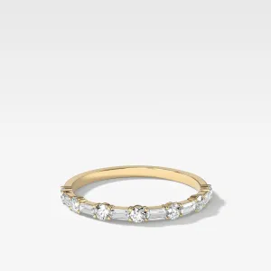 Scorpio Baguette Diamond Wedding Band
