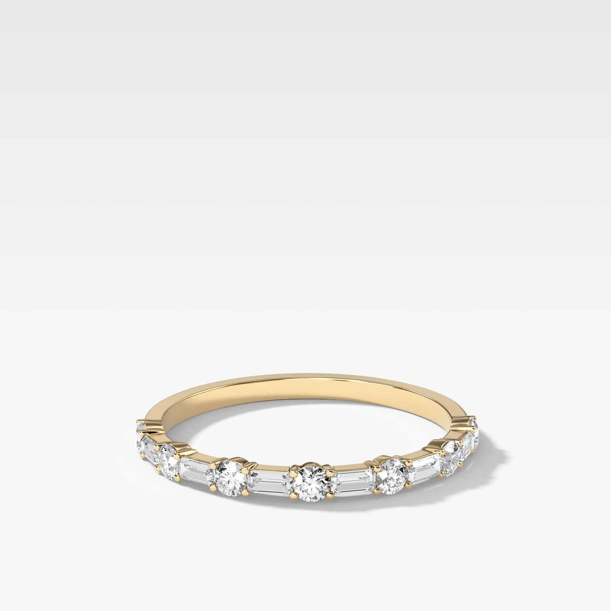 Scorpio Baguette Diamond Wedding Band