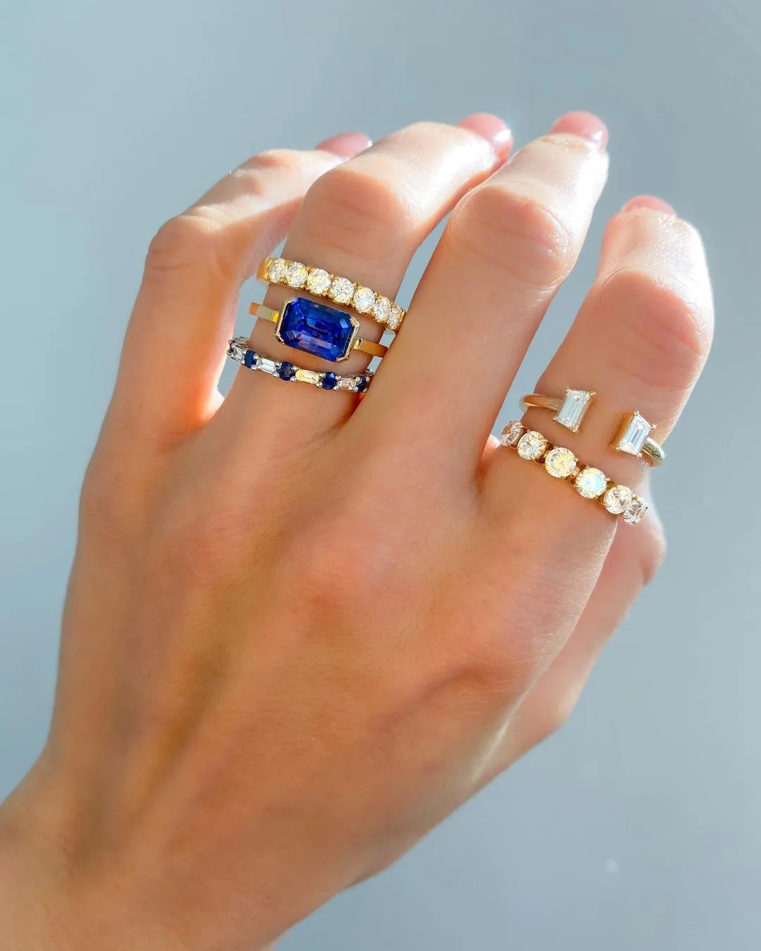 Scorpio Baguette Diamond Wedding Band