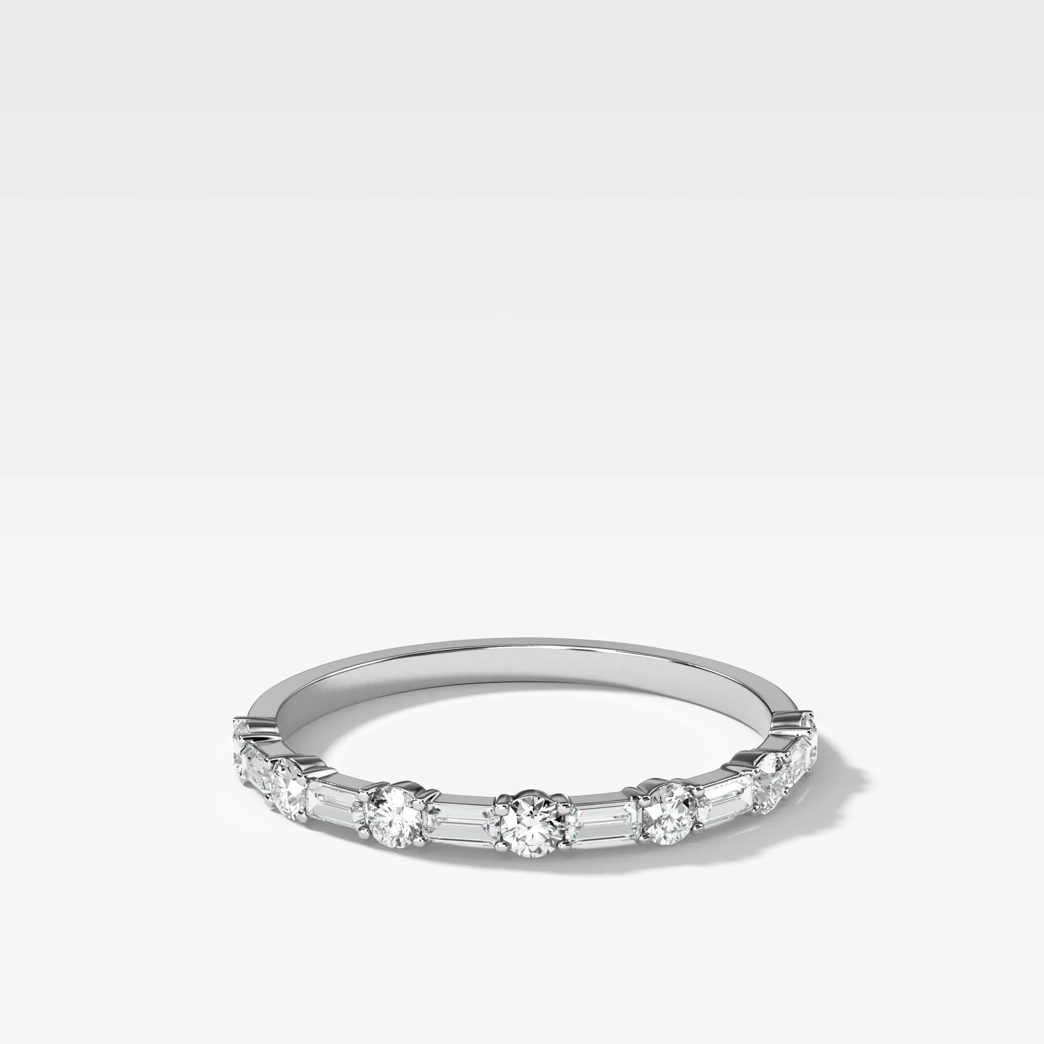 Scorpio Baguette Diamond Wedding Band