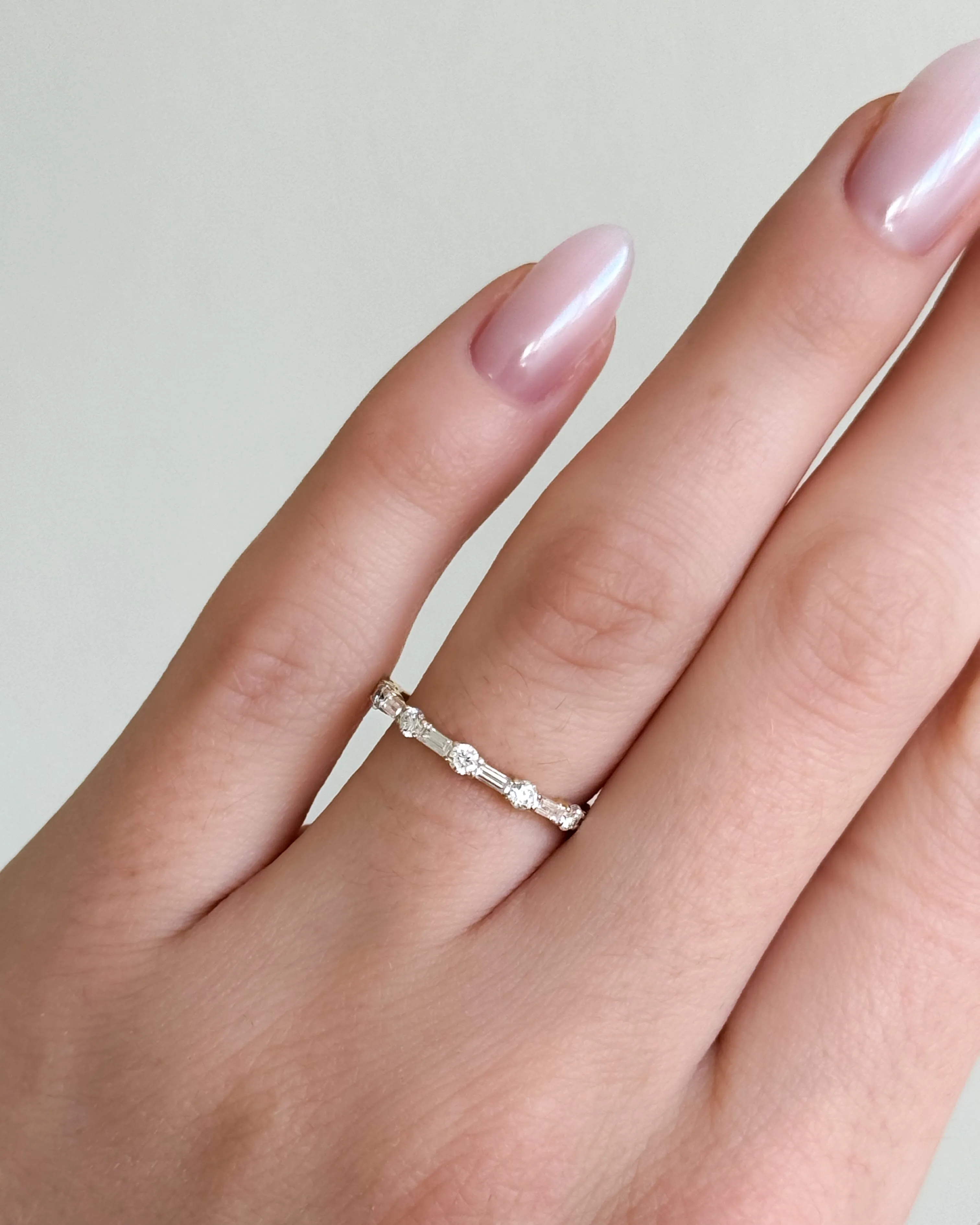 Scorpio Baguette Diamond Wedding Band
