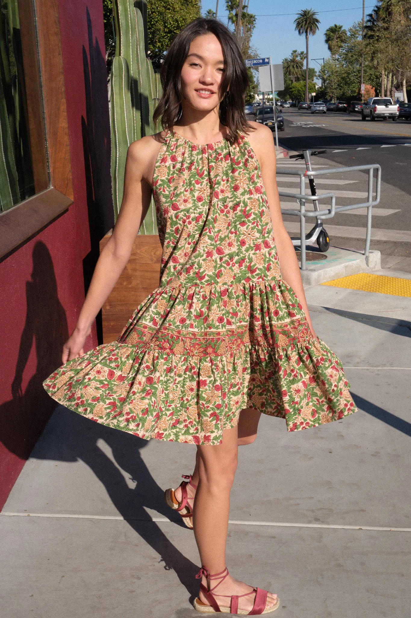 Senny Vintage Rose Tapestry Knee Dress