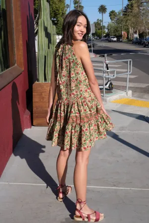 Senny Vintage Rose Tapestry Knee Dress