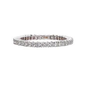 Sethi Couture 18K White Gold Prong White Diamond Eternity Band - Size 7