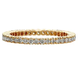 Sethi Couture Prong Diamond Yellow Gold Rhodium Band