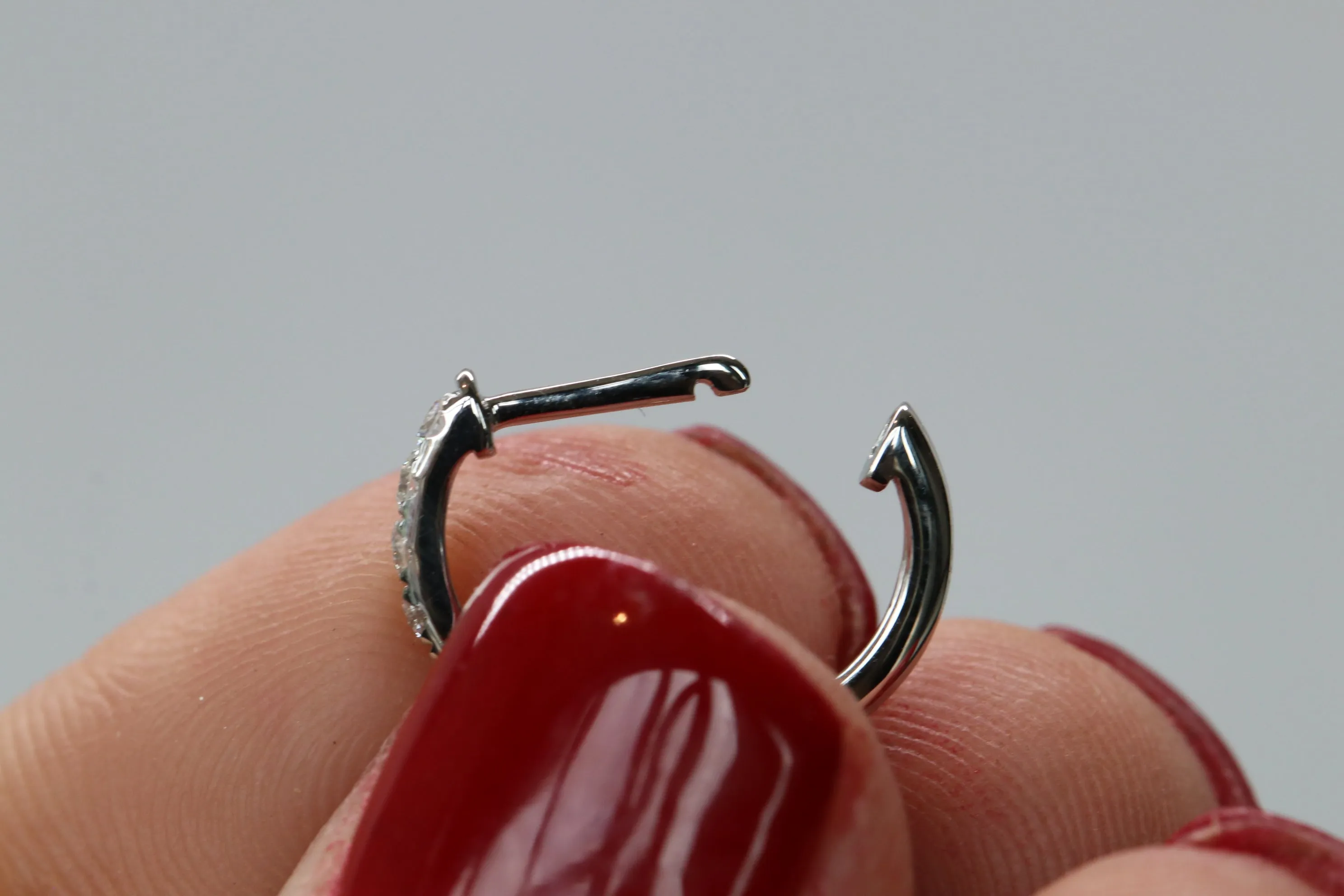 Shared Prong Diamond Hoop Earrings