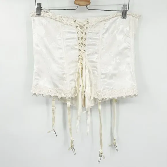 Shirley of Hollywood Womens VTG Y2K Victorian Coquette Lace Corset Bustier 38