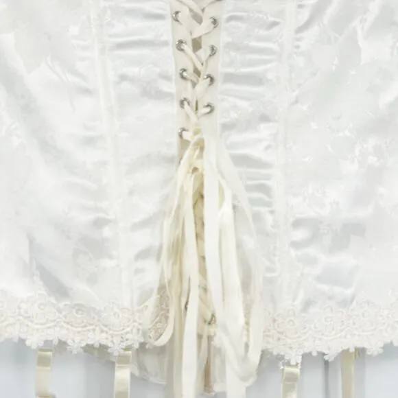 Shirley of Hollywood Womens VTG Y2K Victorian Coquette Lace Corset Bustier 38