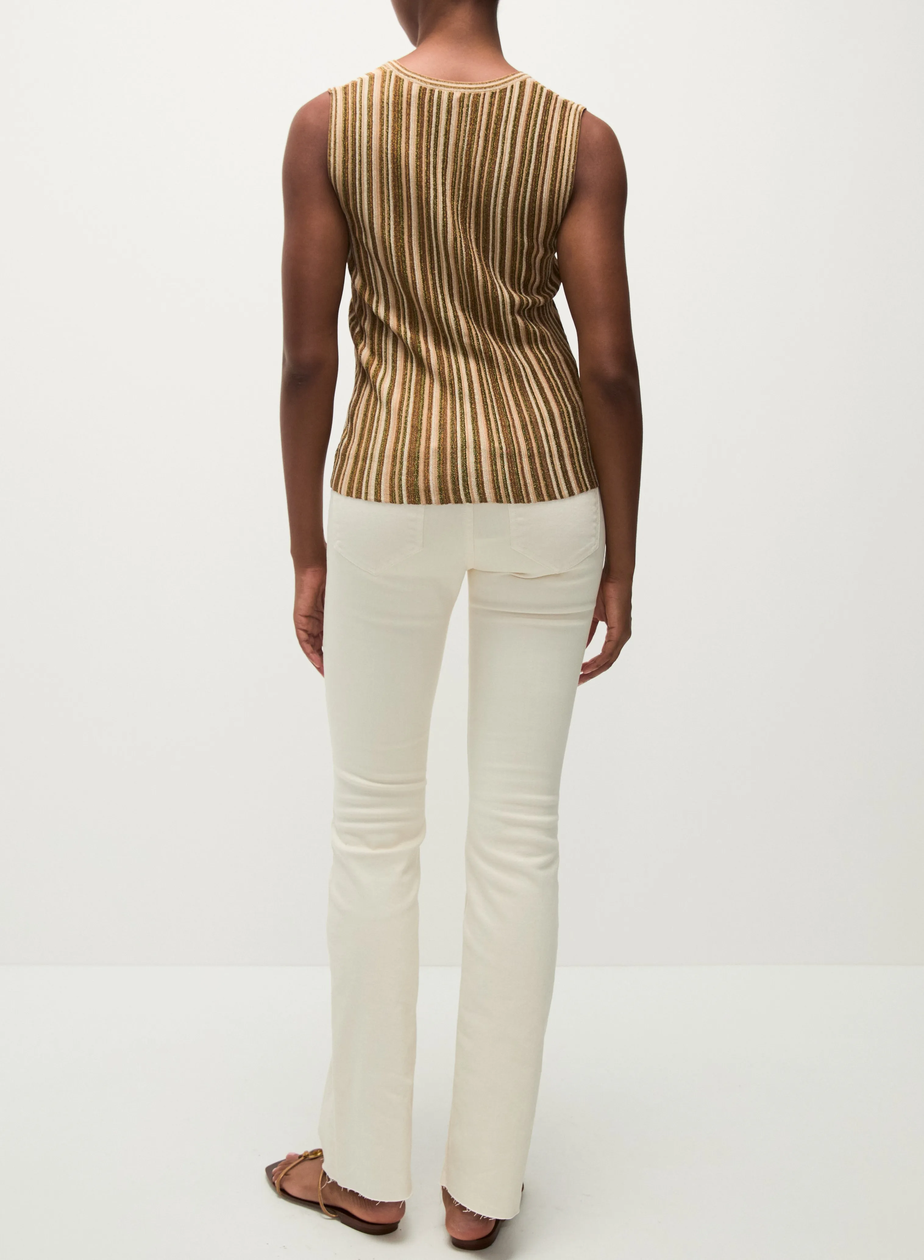 SID SLEEVELESS PULLOVER IN GOLD/BRONZE