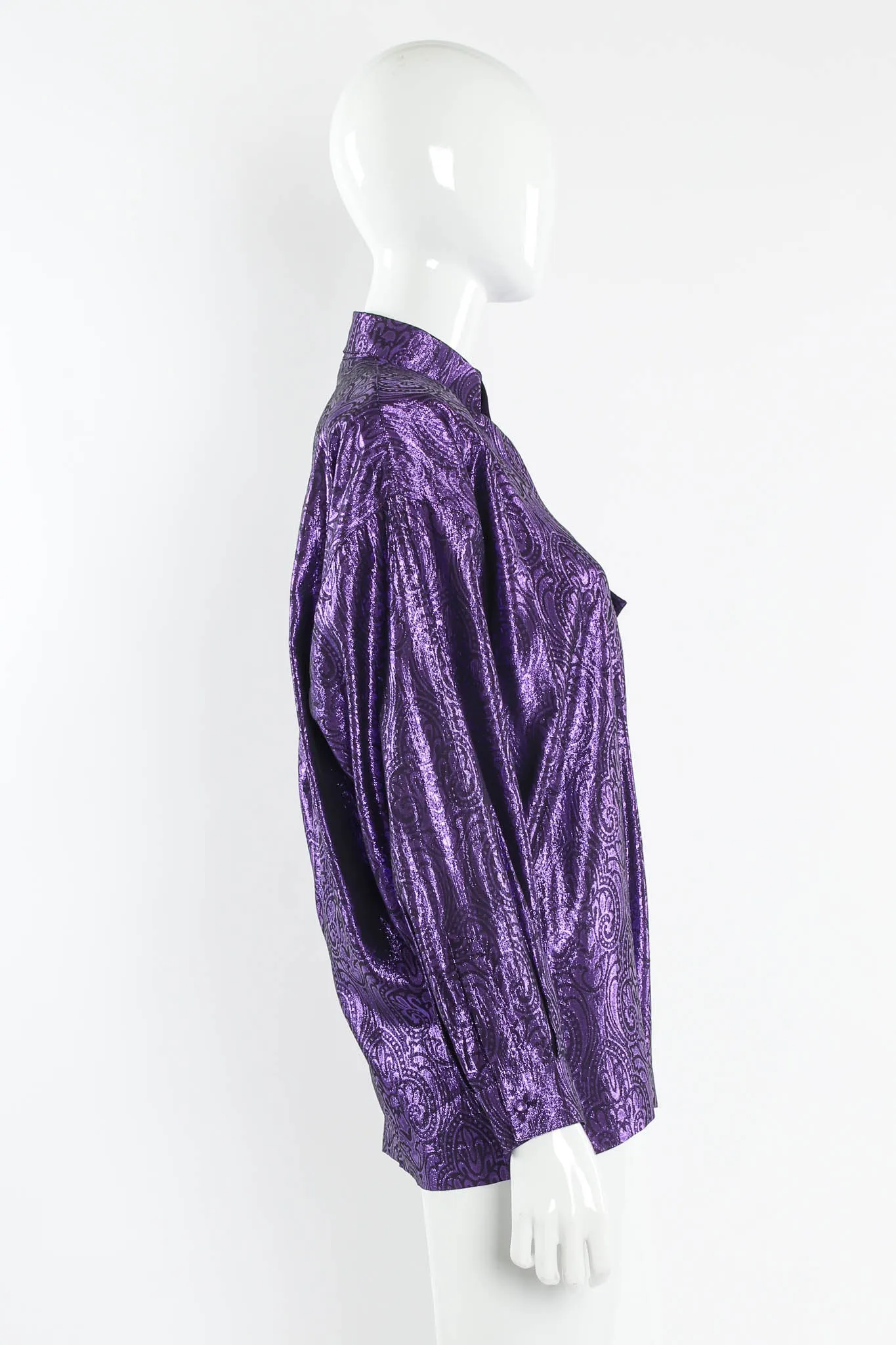 Silk Lamé Brocade Blouse