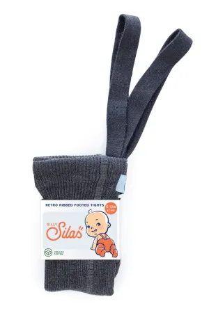 Silly Silas Footed Tights - Dark Grey Blend
