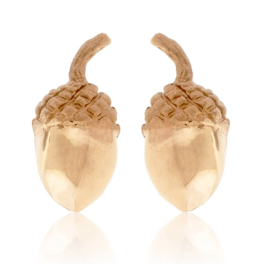 Simple Small Acorn Earrings