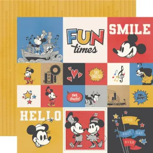 Simple Stories - Say Cheese Classic Mouse - 12x12 Single Sheet - 2x2/4x4 Elements