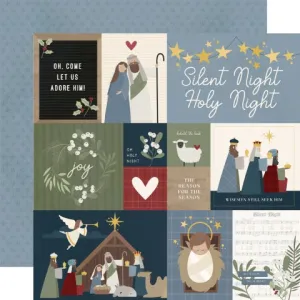Simple Stories - Silent Night - 12x12 Single Sheets - Element 1