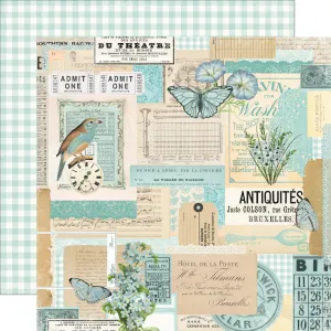 Simple Stories - Simple Vintage Essentials Color Palette - 12x12 Single Sheet - Mint Collage