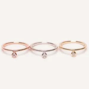 SINGLE BEZEL DIAMOND RING