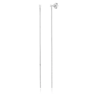 SINGLE THREAD EARRING, SILVER