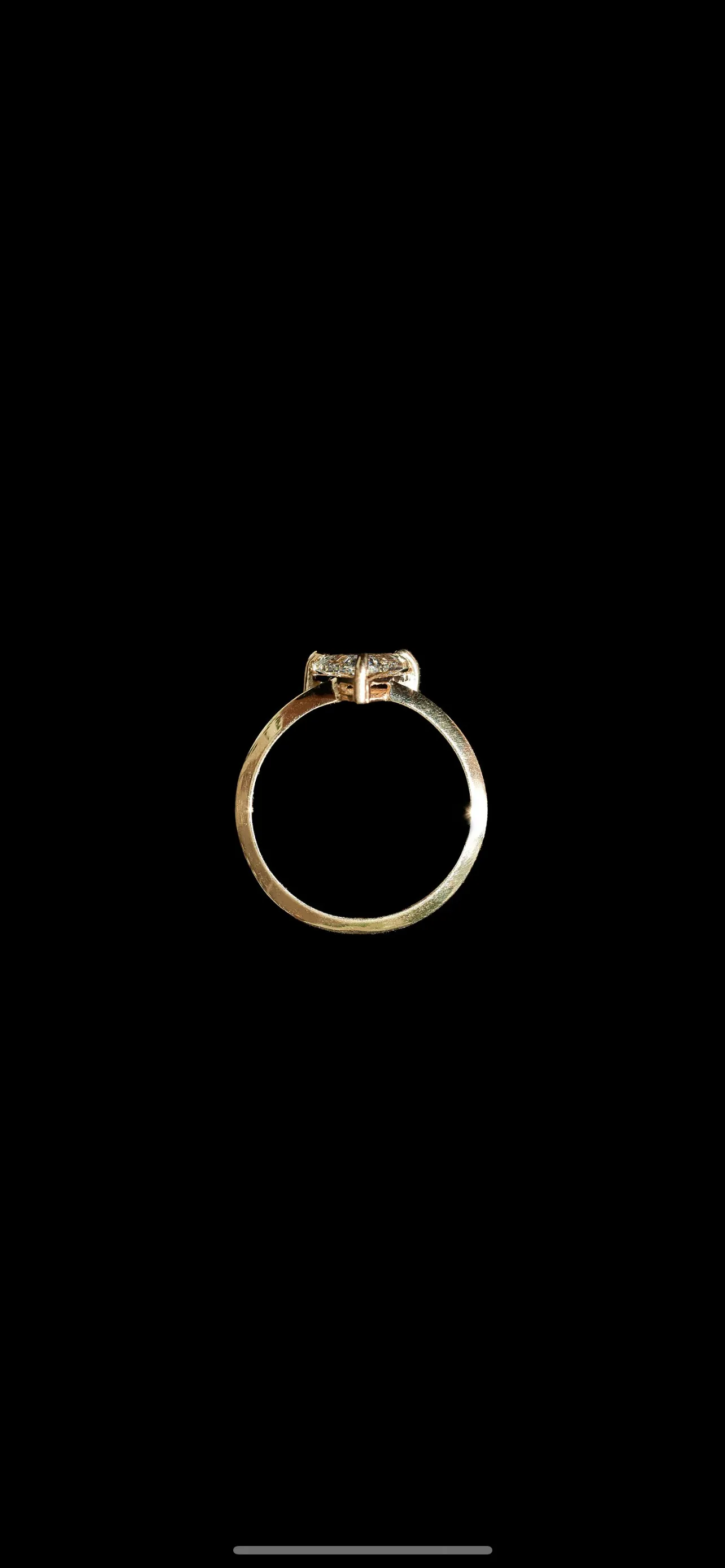 Small Pyramid Diamond Engagement Ring