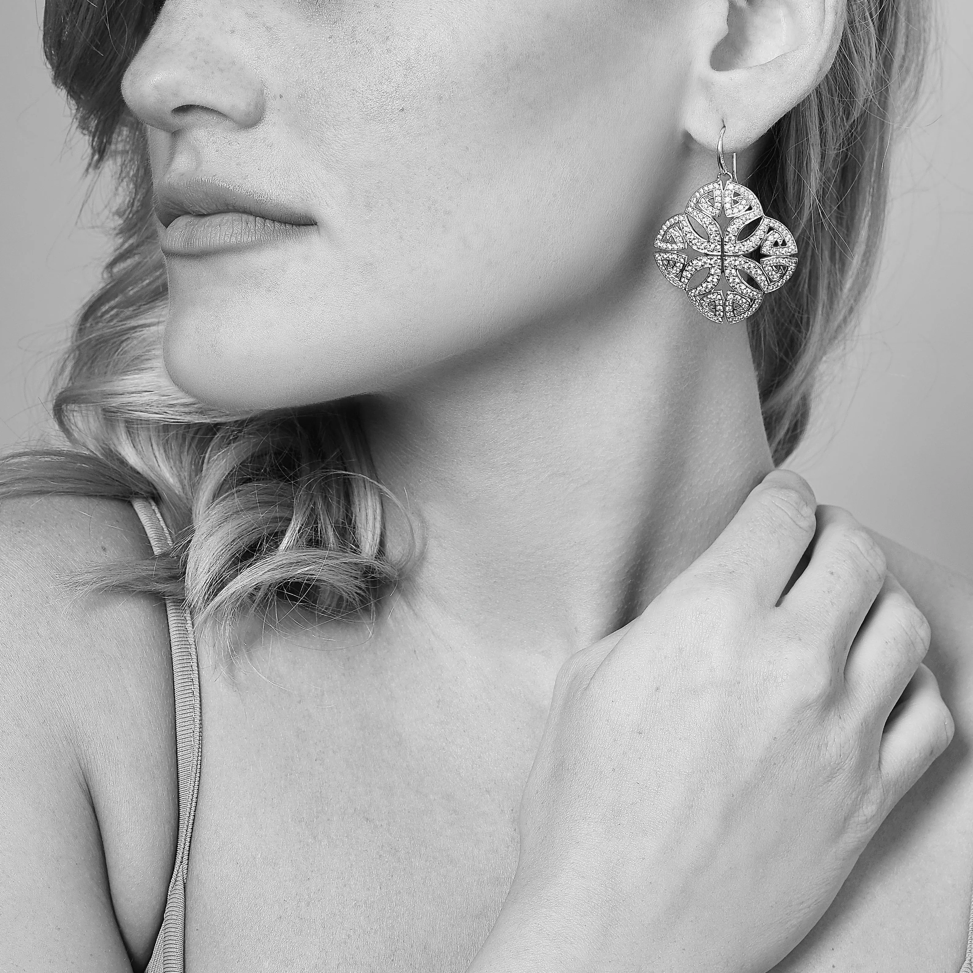 Soirée Pavé Earring - 18K Gold Vermeil   CZ Vert